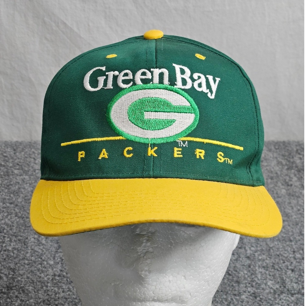 Vintage Green Bay Packers Hat Green Yellow Snapback Eastport NFL Football Cap
